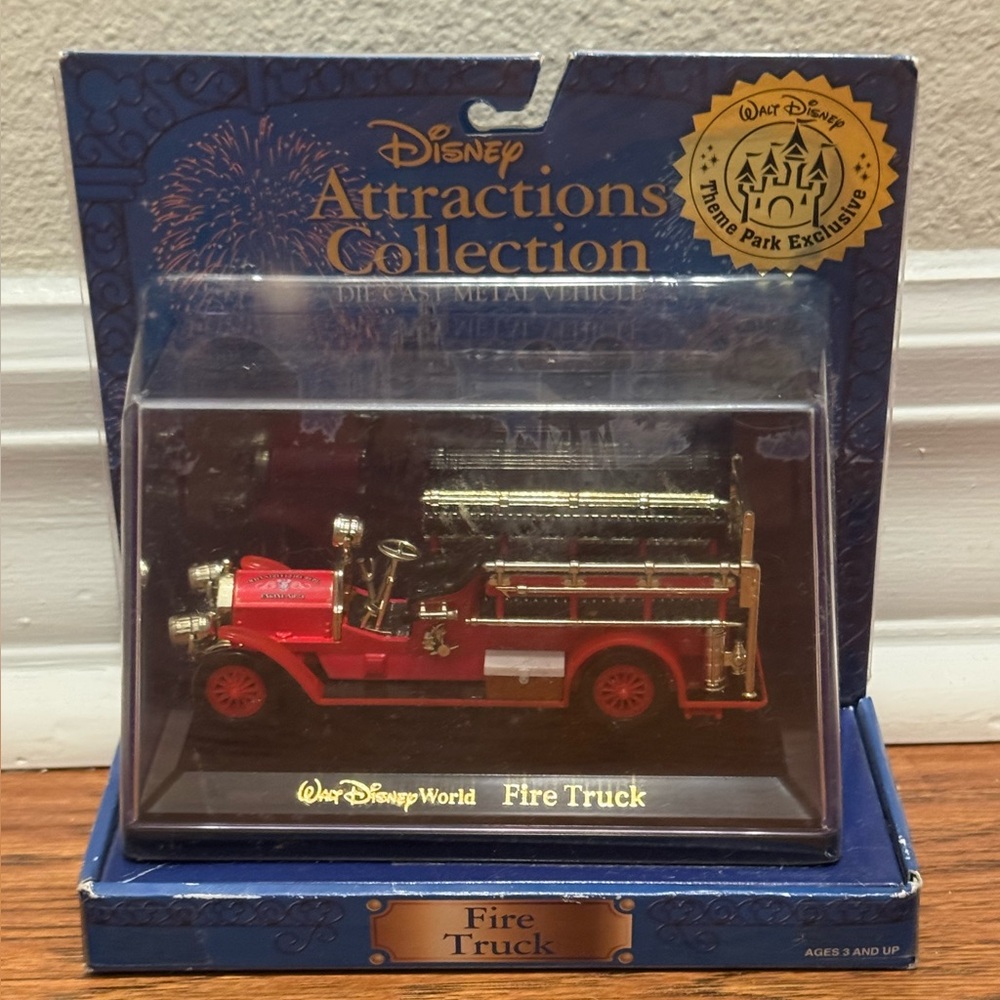 Disney World Vintage Fire Truck Attractions Collection die cast metal vehicle